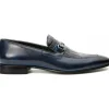 Flash Sale Vinci Leather Shoes Vinci Leather The Pusan Navy Blue Leather Bit Loafer Shoe (10721) NavyBlue