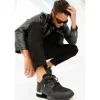 Flash Sale Vinci Leather Shoes Vinci Leather The Reno Leather Sneaker (D-530) Black