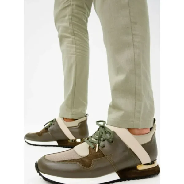 vinci_leather_the_reno_gr_5.webp Outlet Vinci Leather Shoes Vinci Leather The Reno Leather Sneaker (D-582) Green