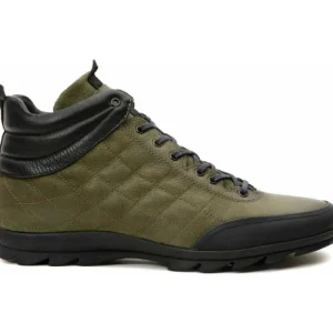 Discount Vinci Leather Shoes Vinci Leather The Riga Suede Leather Casual Lace-up Boot (14138 H-8) Green