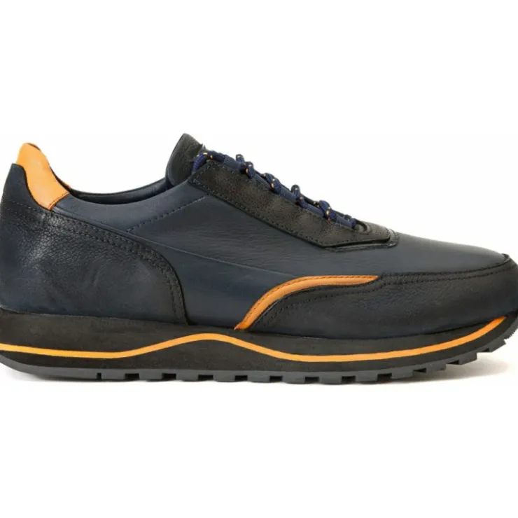 Shop Vinci Leather Shoes Vinci Leather The Ring Leather Sneaker (14249) Navy