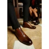 Outlet Vinci Leather Shoes Vinci Leather The Rome Leather Oxford Cap-toe Boot (X-4023) Brown