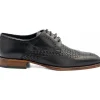 Clearance Vinci Leather Shoes Vinci Leather The Rover Leather Wingtip Semi Brogue Shoe (16016) Black