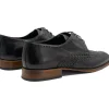 Clearance Vinci Leather Shoes Vinci Leather The Rover Leather Wingtip Semi Brogue Shoe (16016) Black