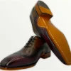 Best Sale Vinci Leather Shoes Vinci Leather The Royal Hand Craft Wingtip Oxford Shoe (E-005) Burgundy