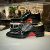 Fashion Vinci Leather Shoes Vinci Leather The Royal Hand Craft Patent Leather Plain Toe Oxford Shoe (4202) Black