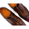 Best Sale Vinci Leather Shoes Vinci Leather The Royal Hand Craft Wingtip Oxford Shoe (E-005) Burgundy