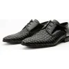 Fashion Vinci Leather Shoes Vinci Leather The Safaga Woven Derby Shoe (2096) Black