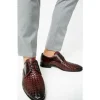 Clearance Vinci Leather Shoes Vinci Leather The Safaga Woven Derby Shoe (2096) Burgundy