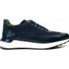 Best Sale Vinci Leather Shoes Vinci Leather The Savamala Dark Blue Leather Sneaker (18618 L-1) DarkBlue