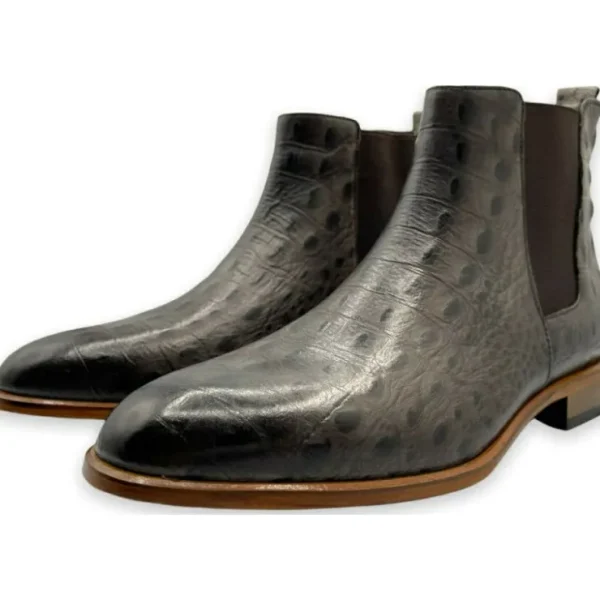 Discount Vinci Leather Shoes Vinci Leather The Sirocco Leather Chelsea Dress Boot (14546) Vizon