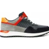 Shop Vinci Leather Shoes Vinci Leather The Sonoma Navy / Orange Leather Sneaker (15018)