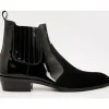 Fashion Vinci Leather Shoes Vinci Leather The Sorhag Suede Leather Dress Boot (D-5109) Black