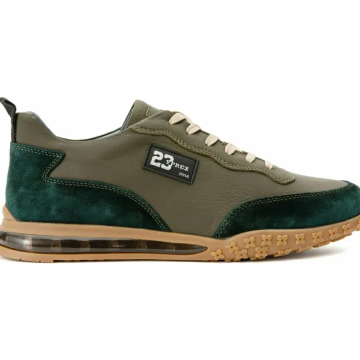 Best Vinci Leather Shoes Vinci Leather The Tiran Leather Sneaker (15160) Green