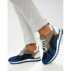 Best Vinci Leather Shoes Vinci Leather The Tyler Leather Sneaker (13023) Blue