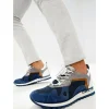 Best Vinci Leather Shoes Vinci Leather The Tyler Leather Sneaker (13023) Blue