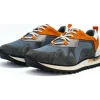 Outlet Vinci Leather Shoes Vinci Leather The Tyler Leather Sneaker (13023) Grey