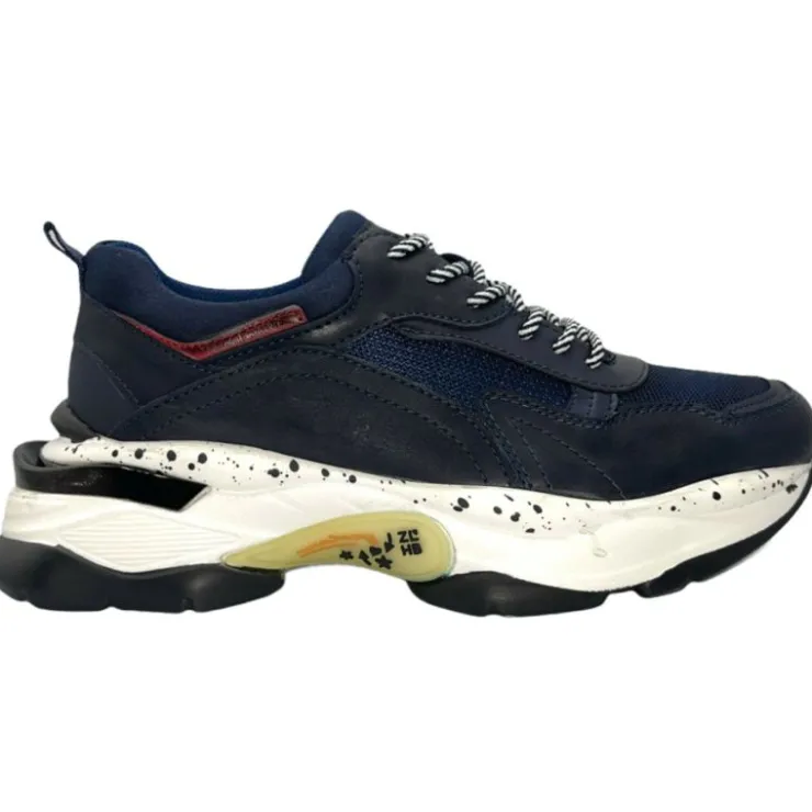 Discount Vinci Leather Shoes Vinci Leather The Venere Dark Blue Leather Sneaker DarkBlue