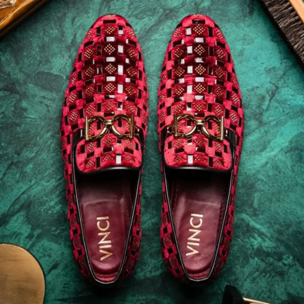 Cheap Vinci Leather Shoes Vinci Leather The Vicino Shoe Bit Dress Loafer Limited Edition (11621-1) Burgundy