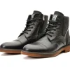 Best Vinci Leather Shoes Vinci Leather The Zagreb Leather Cap Toe Lace Up Boot With A Zipper (14020) Black