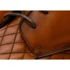 Clearance Vinci Leather Shoes Vinci Leather The Zeus Leather Lace-up Boot With A Zipper (16071 T-1) Brown