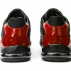 Online Vinci Leather Shoes Vinci Leather The Zona Black / Red Leather Sneaker (15123)