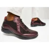 Clearance Vinci Leather Shoes Vinci Leather The Zona Leather Sneaker (15123) Burgundy