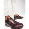 Clearance Vinci Leather Shoes Vinci Leather The Zona Leather Sneaker (15123) Burgundy