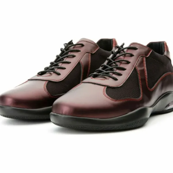 Clearance Vinci Leather Shoes Vinci Leather The Zona Leather Sneaker (15123) Burgundy