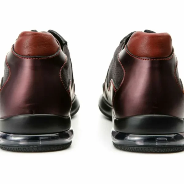 Clearance Vinci Leather Shoes Vinci Leather The Zona Leather Sneaker (15123) Burgundy