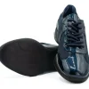 Discount Vinci Leather Shoes Vinci Leather The Zona Leather Sneaker (15123) Navy