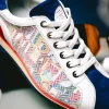 Cheap Zelli Alpha Calfskin Alpha Print Sneakers (65-211-BLU) Blue