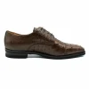 Discount Zelli Andrea Ostrich Cap Toe Shoes (23-538-BRN) Brown