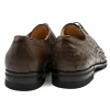 Discount Zelli Andrea Ostrich Cap Toe Shoes (23-538-BRN) Brown