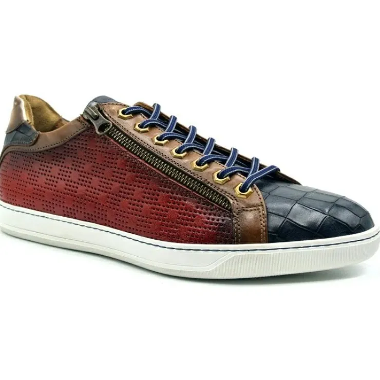 Fashion Zelli Brezza Perforated Sneakers (65-209-) Red