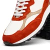 Fashion Zelli Bruno Italian Goat Suede & Calfskin Trainer Sneaker Cream / Rust (66-241-CRE)