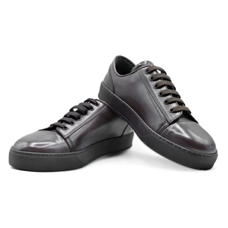 Online Zelli Calfskin Sneakers Black Size 9 (SMPL-SK-014) Cherry