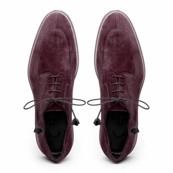 Cheap Zelli Campo Suede Goatskin Lace-up Shoes (26-220-BDX) Bordeaux