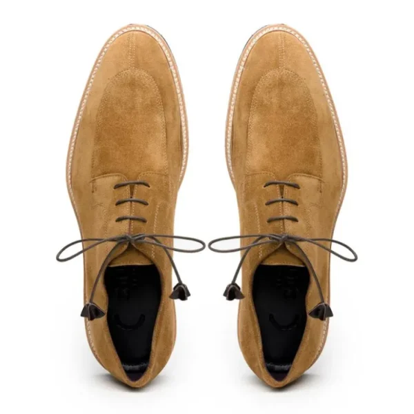 Hot Zelli Campo Suede Goatskin Lace-up Shoes (26-220-TAB) Tobacco