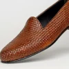 New Zelli Cestino Woven Loafers (15-211-CGN) Cognac