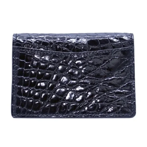 Discount Zelli Crocodile Card Case Black