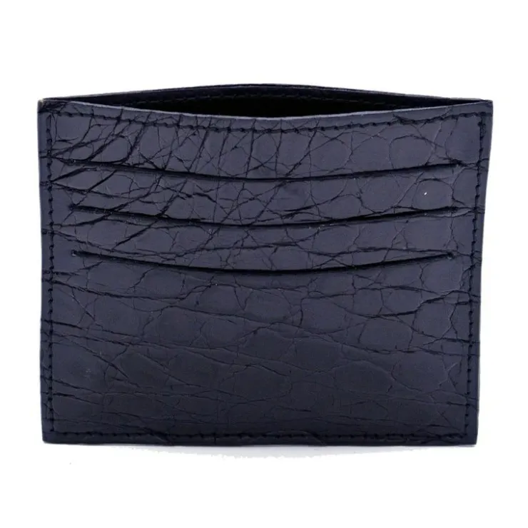 Discount Zelli Crocodile Card Holder Black