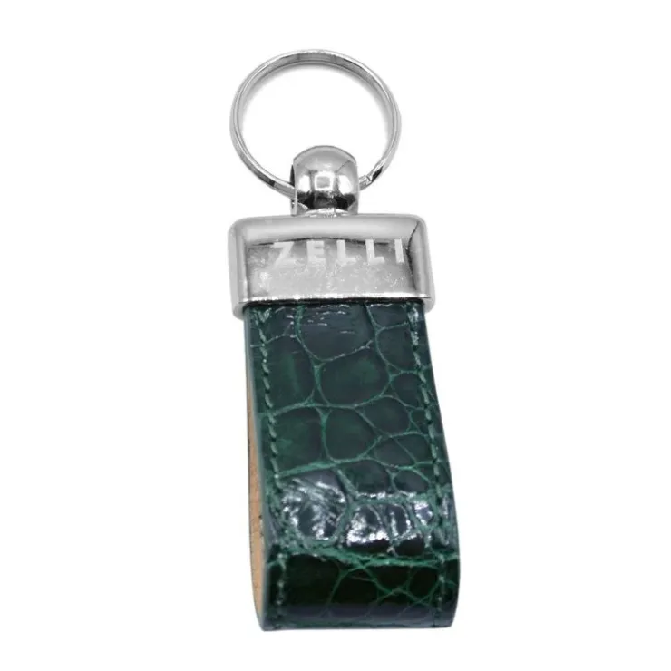 Clearance Zelli Crocodile Key Loop Forest Green