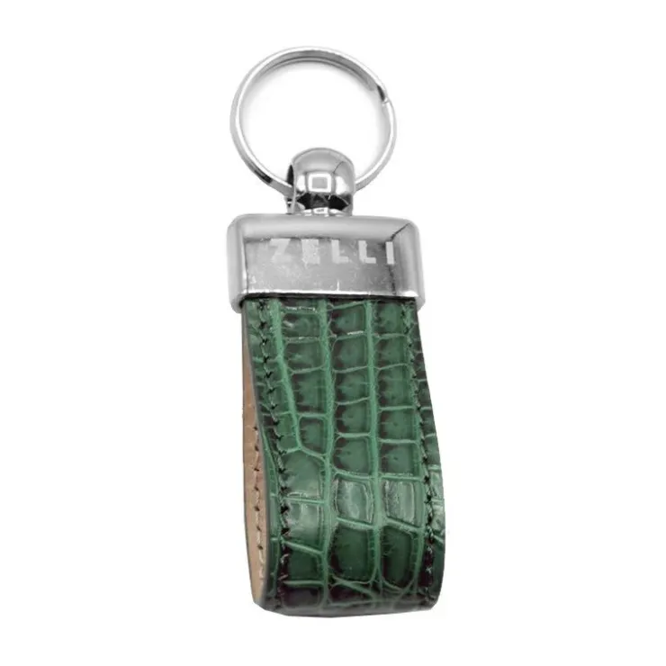 Fashion Zelli Crocodile Key Loop Green