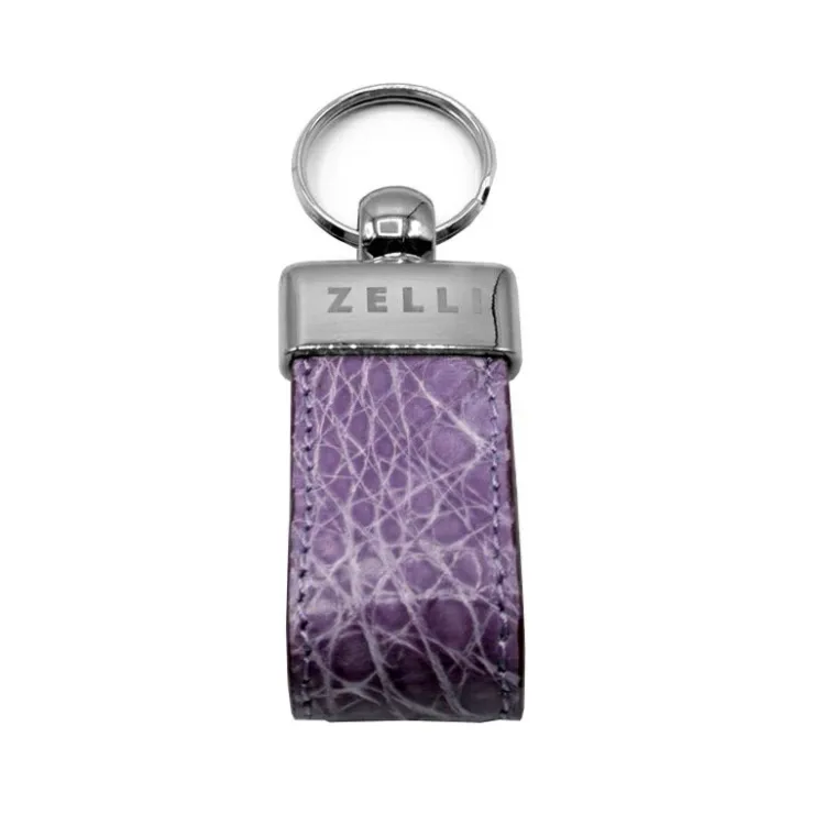 Online Zelli Crocodile Key Loop Lavender