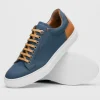 New Zelli Diaz Rubberized Calfskin Sneaker (65-229-NVY) Navy