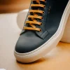 New Zelli Diaz Rubberized Calfskin Sneaker (65-229-NVY) Navy