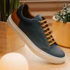 New Zelli Diaz Rubberized Calfskin Sneaker (65-229-NVY) Navy