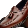 Cheap Zelli Franco Calfskin Hand Painted Tassel Loafers (15-586-CGN) Cognac