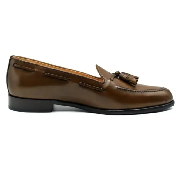 Discount Zelli Franco Calfskin Tassel Loafers (15-584-CRM) Caramel